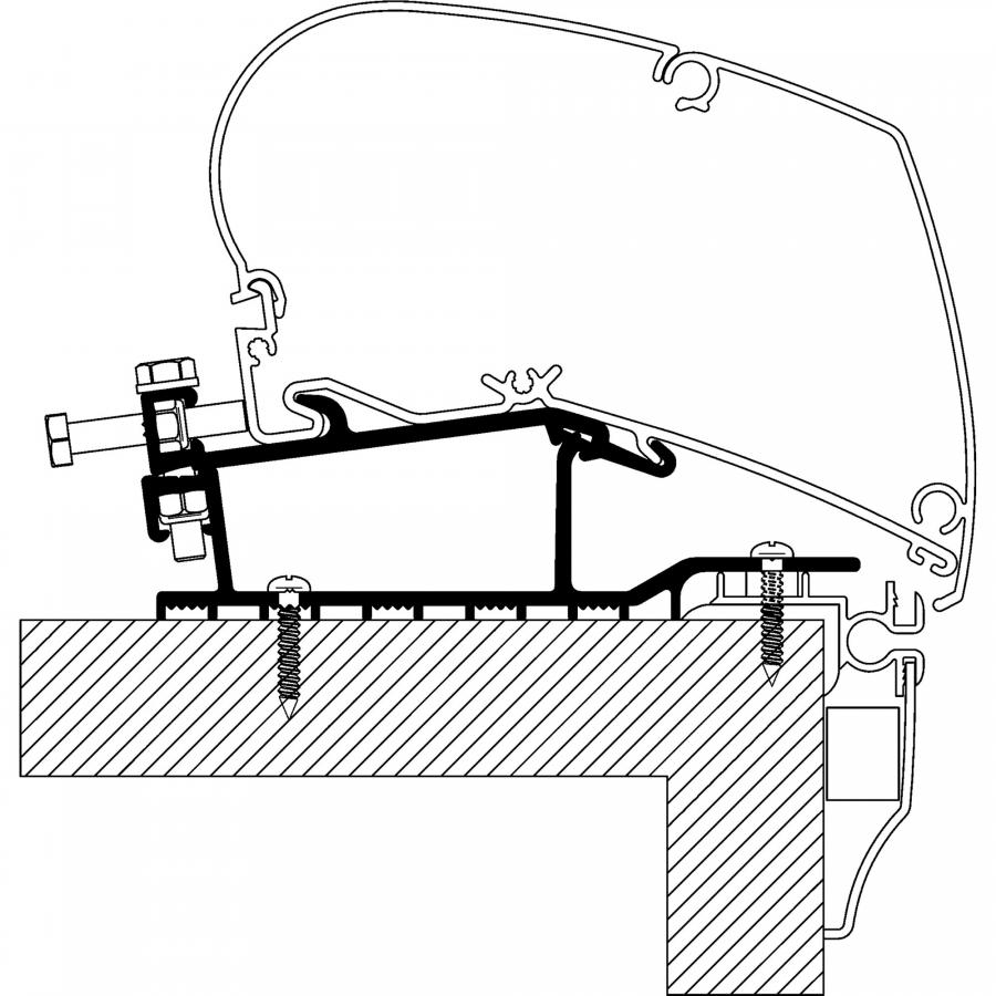 Artikelbild 1 des Artikels “Roof Adapter für Hobby Wohnwagen Bj. 2009 - 2013 für TO Serie 6 und 9 “
